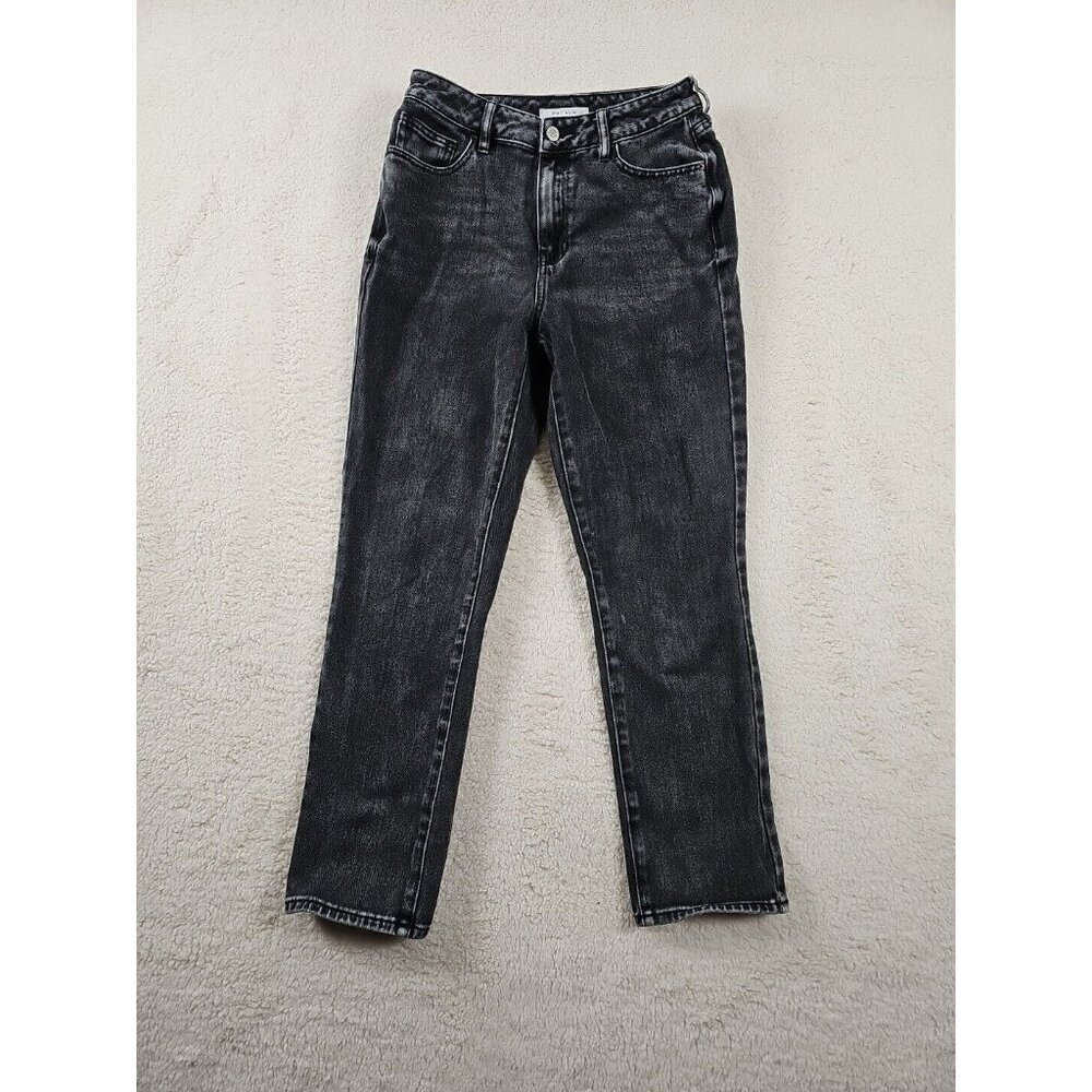 Pacsun Mom Jeans Women's 27 Black Acid Denim Stone Wash Preppy Wideβ Leg